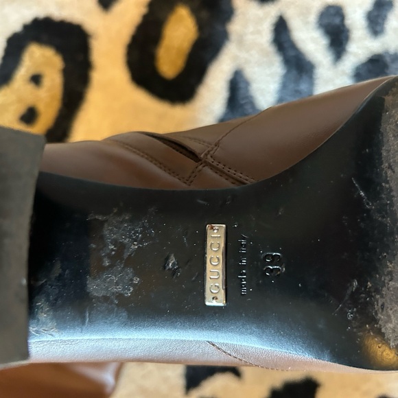 GUCCI Brown Lillian Leather Knee-High Boots - 39 - Picture 8 of 8